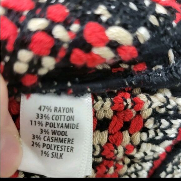 St. John Multi Black Red Tweed Single Breasted Button Blazer Jacket Sz 12 New - Picture 10 of 15